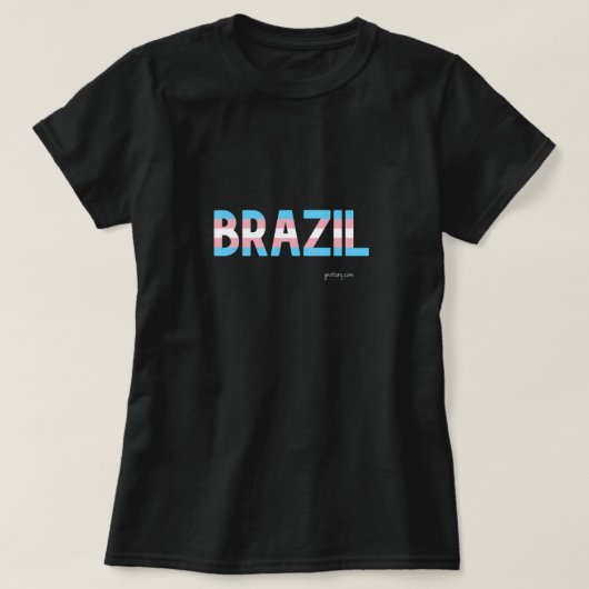 Brazilië Pride Transgender Vlag T-shirt (Design voorkant)