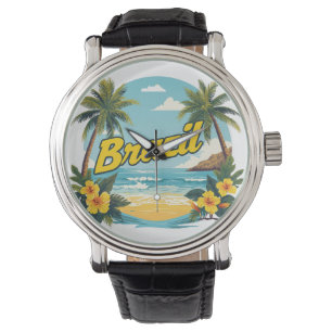 Brazilië [Productnaam] Tropisch Strand  Zomer Gesc Horloge