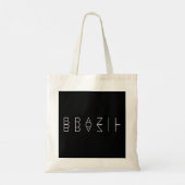 Brazilië reflecteert - Braziliaans Word Art Souven Tote Bag (Achterkant)