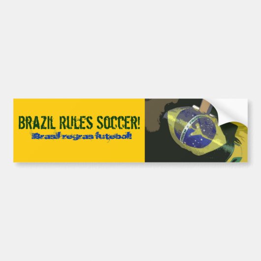 Brazilië regelt Voetbal! Bumpersticker (Voorkant)