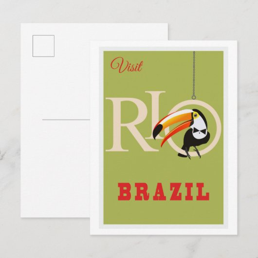 Brazilië Reisposter  Briefkaart (Voorkant / Achterkant)