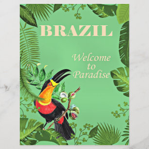 Brazilië Reisposter, Toucan,