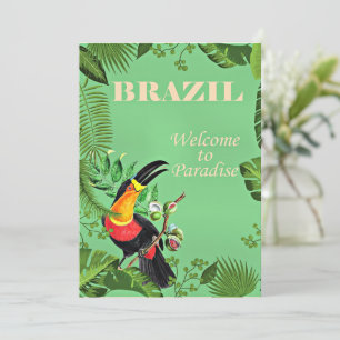 Brazilië Reisposter, Toucan,