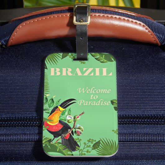 Brazilië Reisposter, Toucan, Bagagelabel (Voorkant Insitu 2)