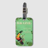 Brazilië Reisposter, Toucan, Bagagelabel (Voorkant (verticaal))