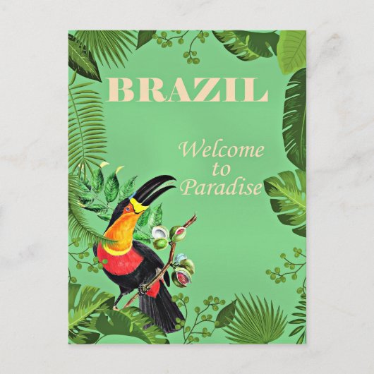 Brazilië Reisposter, Toucan, Briefkaart (Voorkant)