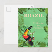 Brazilië Reisposter, Toucan, Briefkaart (Voorkant / Achterkant)