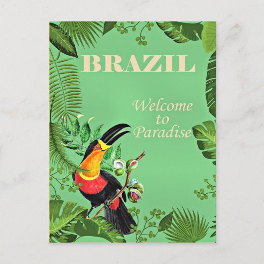 Brazilië Reisposter, Toucan, Briefkaart (Voorkant)