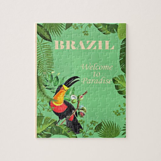 Brazilië Reisposter, Toucan, Legpuzzel (Verticaal)