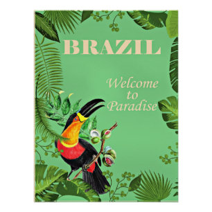 Brazilië Reisposter, Toucan, Perfect Poster