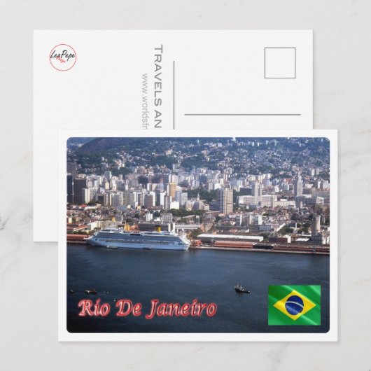 Brazilië - Rio de Janeiro - Harbour - Briefkaart (Voorkant / Achterkant)
