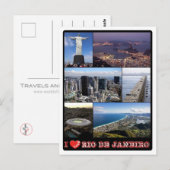 Brazilië - Rio de Janeiro - I Love - Briefkaart (Voorkant / Achterkant)