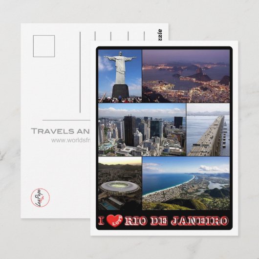 Brazilië - Rio de Janeiro - I Love - Briefkaart (Voorkant / Achterkant)