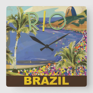 Brazilië - Rio De Janeiro Vierkante Klok