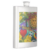 Brazilië Rio de Janiero Sun Travel Kleurrijke kuns Heupfles (Rechts)