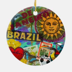 Brazilië Rio de Janiero Sun Travel Kleurrijke kuns Keramisch Ornament