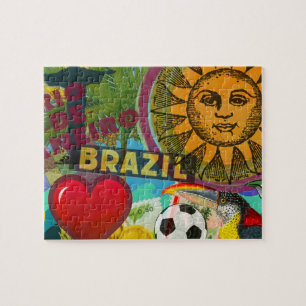 Brazilië Rio de Janiero Sun Travel Kleurrijke kuns Legpuzzel