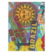 Brazilië Rio de Janiero Sun Travel Kleurrijke kuns Tafelkleed (Voorkant)