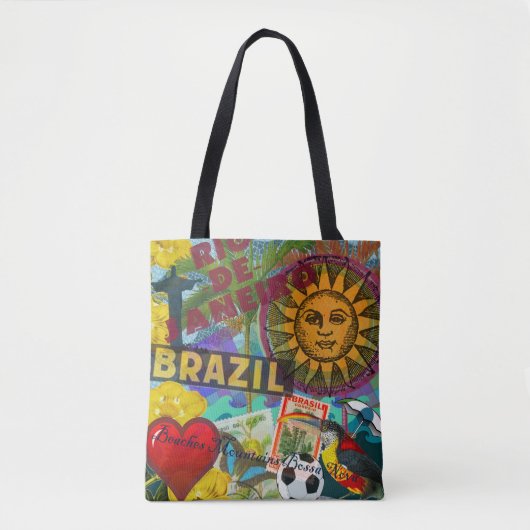 Brazilië Rio de Janiero Sun Travel Kleurrijke kuns Tote Bag (Voorkant)