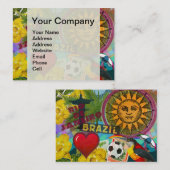 Brazilië Rio de Janiero Sun Travel Kleurrijke kuns Visitekaartje (Voorkant / Achterkant)