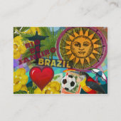 Brazilië Rio de Janiero Sun Travel Kleurrijke kuns Visitekaartje (Achterkant)