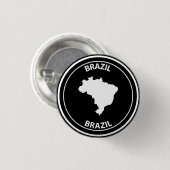 Brazilië Ronde Button 3,2 Cm (Voorkant /achterkant)