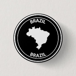 Brazilië Ronde Button 3,2 Cm