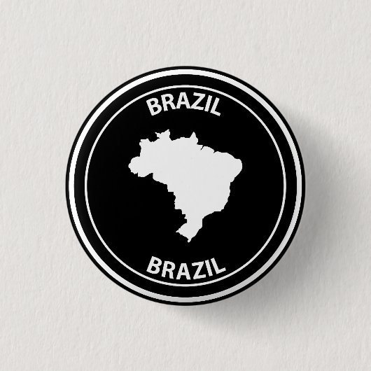Brazilië Ronde Button 3,2 Cm (Voorkant)