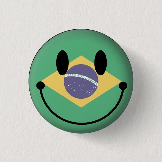 Brazilië Ronde Button 3,2 Cm (Voorkant)