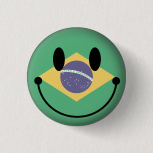 Brazilië Ronde Button 3,2 Cm