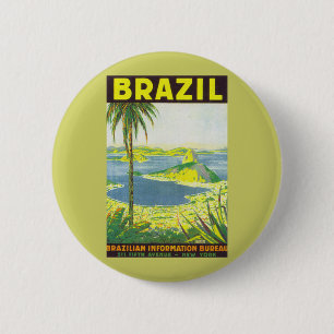 Brazilië Ronde Button 5,7 Cm