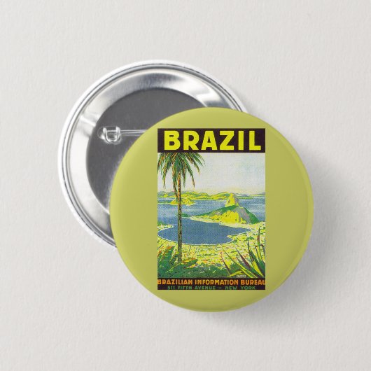Brazilië Ronde Button 5,7 Cm (Voorkant /achterkant)