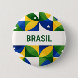 Brazilië Ronde Button 5,7 Cm