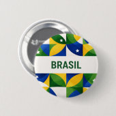 Brazilië Ronde Button 5,7 Cm (Voorkant /achterkant)