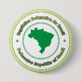 Brazilië Ronde Button 7,6 Cm (Voorkant)