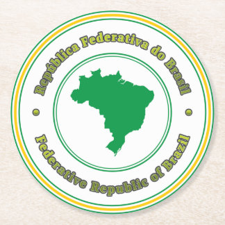 Brazilië Ronde Kartonnen Onderzetter