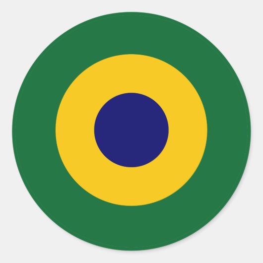 Brazilië ronde land vlag symbool leger een leger ronde sticker (Voorkant)