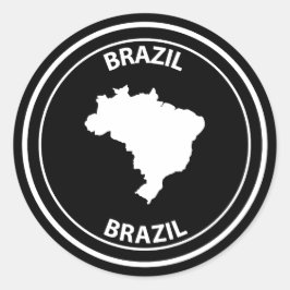 Brazilië Ronde Sticker