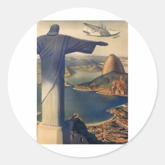 Brazilië Ronde Sticker (Voorkant)