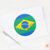 Brazilië Ronde Sticker (Envelop)