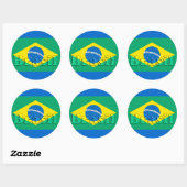 Brazilië Ronde Sticker (Vel)