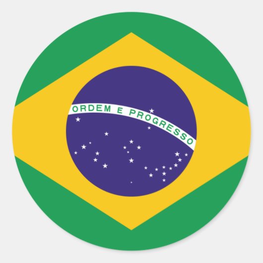 brazilië ronde sticker (Voorkant)