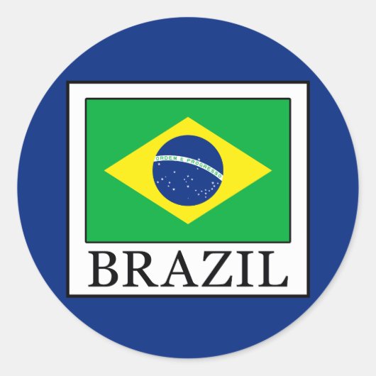 Brazilië Ronde Sticker (Voorkant)