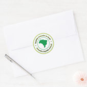 Brazilië Ronde Sticker (Envelop)