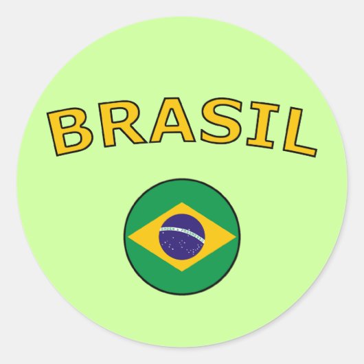Brazilië Ronde Sticker (Voorkant)
