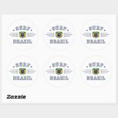 Brazilië Ronde Sticker (Vel)