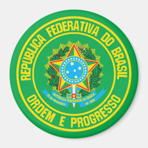 Brazilië Round Emblem Magneet