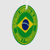Brazilië Round Emblem Ornament (voorkant)