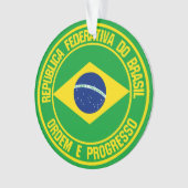 Brazilië Round Emblem Ornament (voorkant)