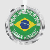 Brazilië Round Emblem Ornament (achterkant)